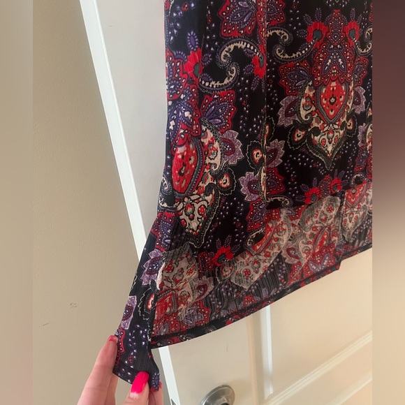 Dana Buchman Elegant Black and Red Patterned Women's Blouse Size 2X - Picture 5 of 16